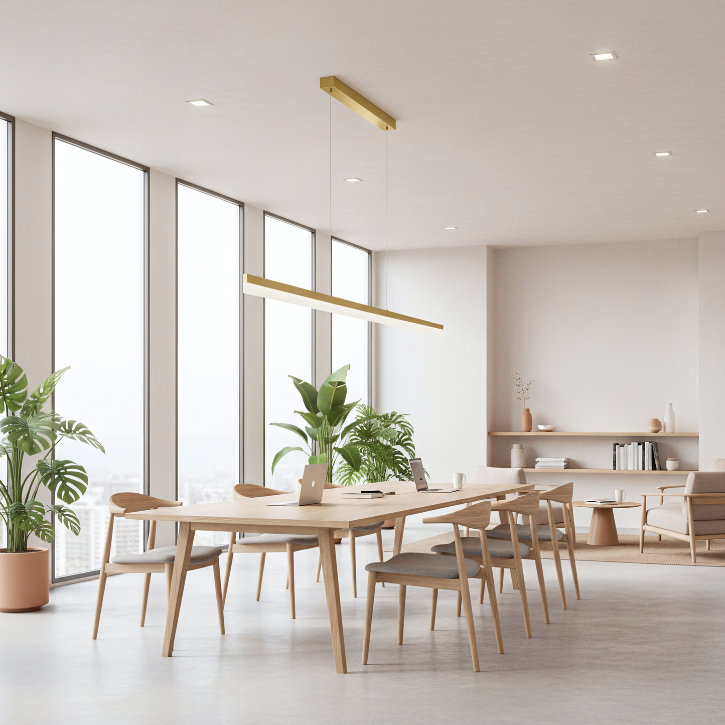 Lampă Suspendată Led App1697-cp 200 Cm Brush Gold  5