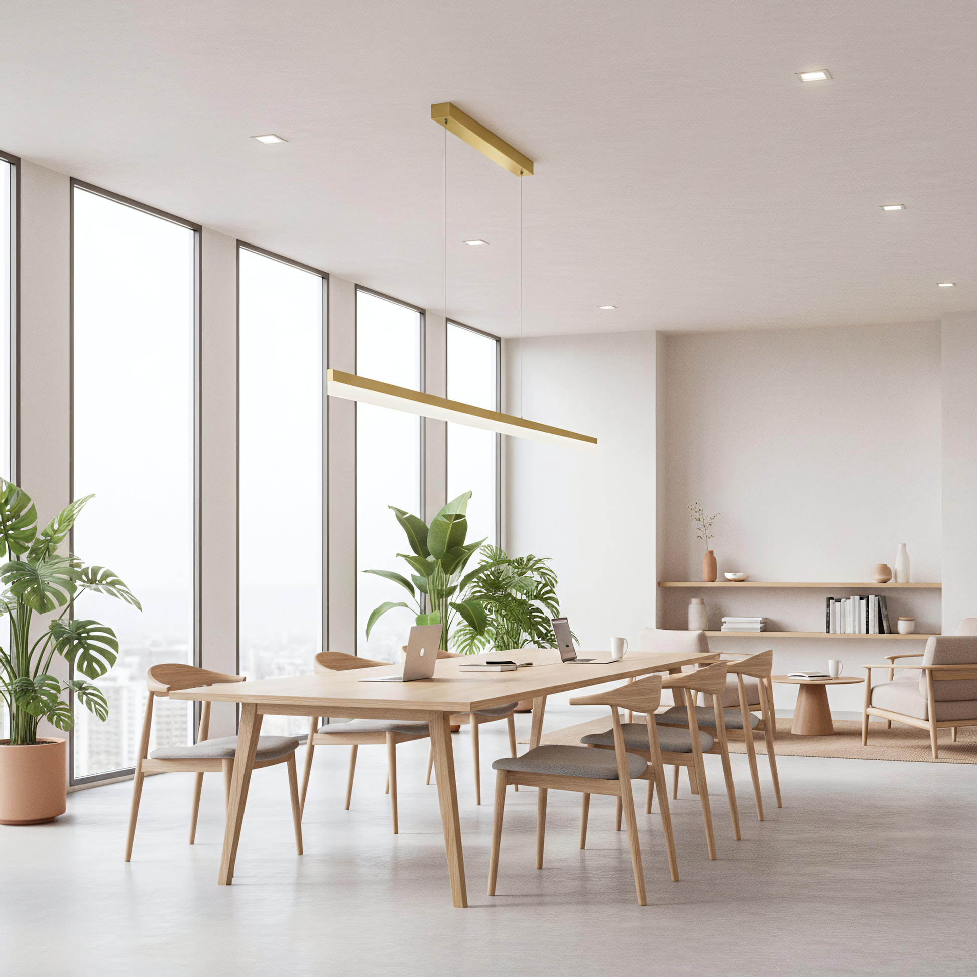 Lampă Suspendată Led App1697-cp 200 Cm Brush Gold  5