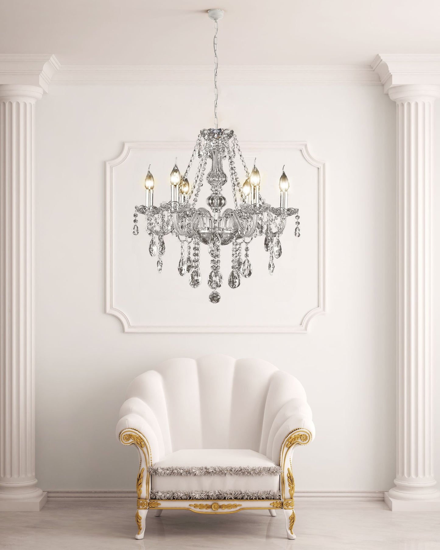 Candelabru cu lampă de cristal 392183  5