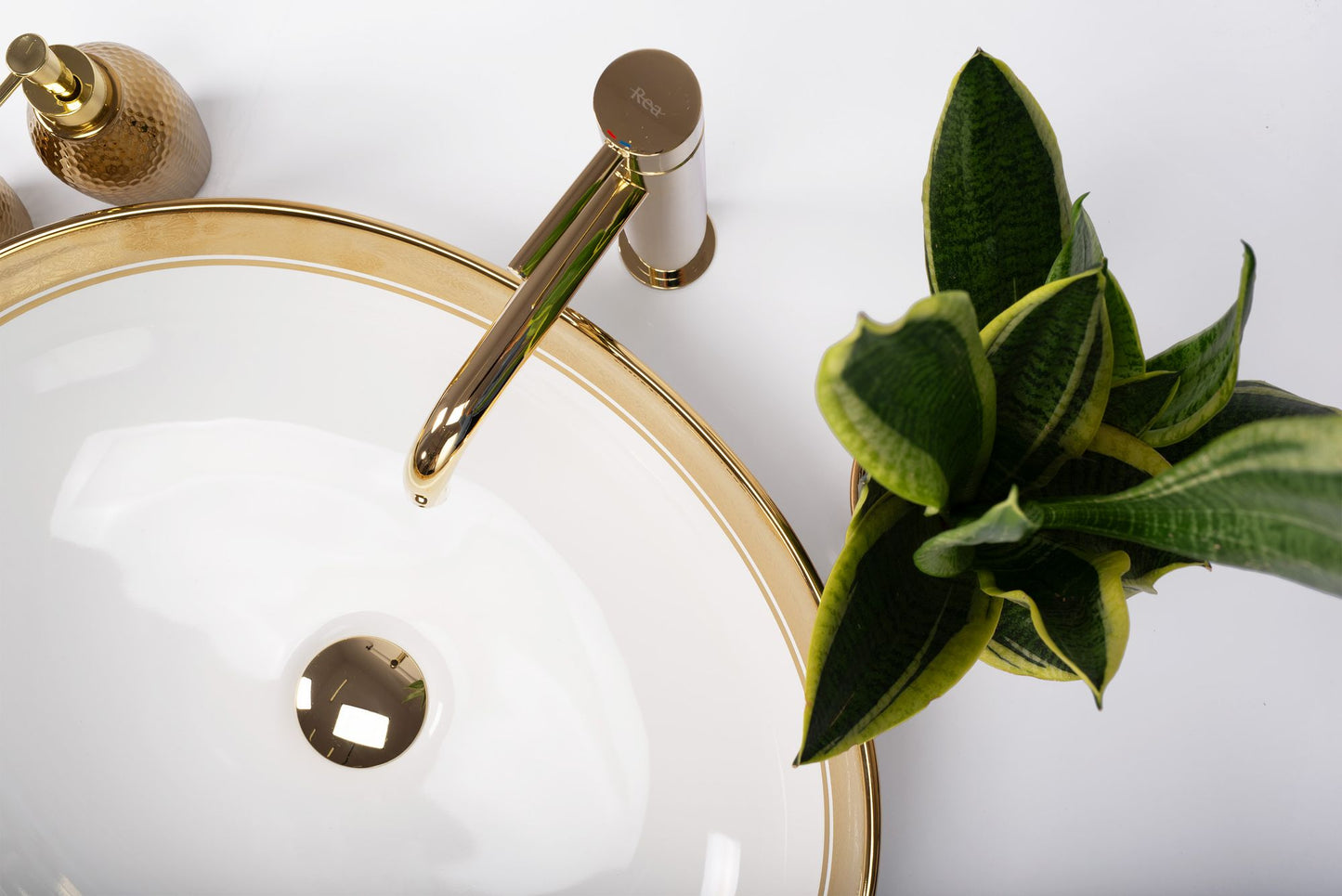Lavoar pe blat Rea Margot White/Gold 3