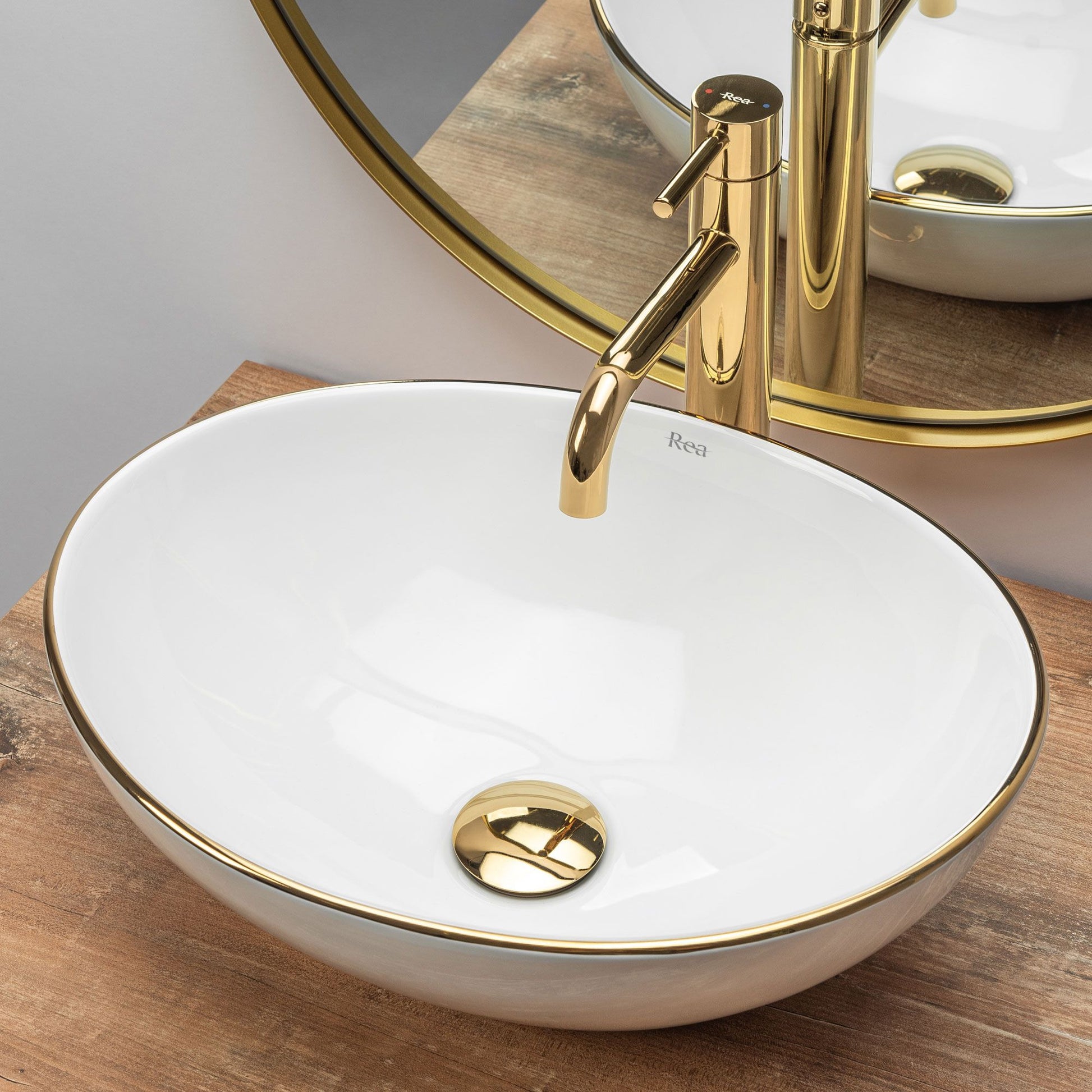 Lavoar pentru blat Rea Sofia Gold Edge 3