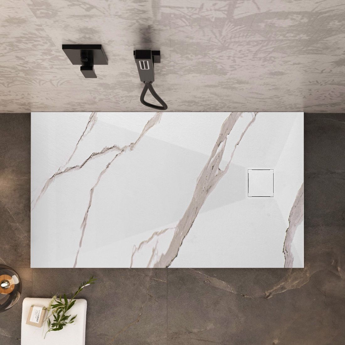 Cada de duș Magnum CARRARA WHITE 90x120  5