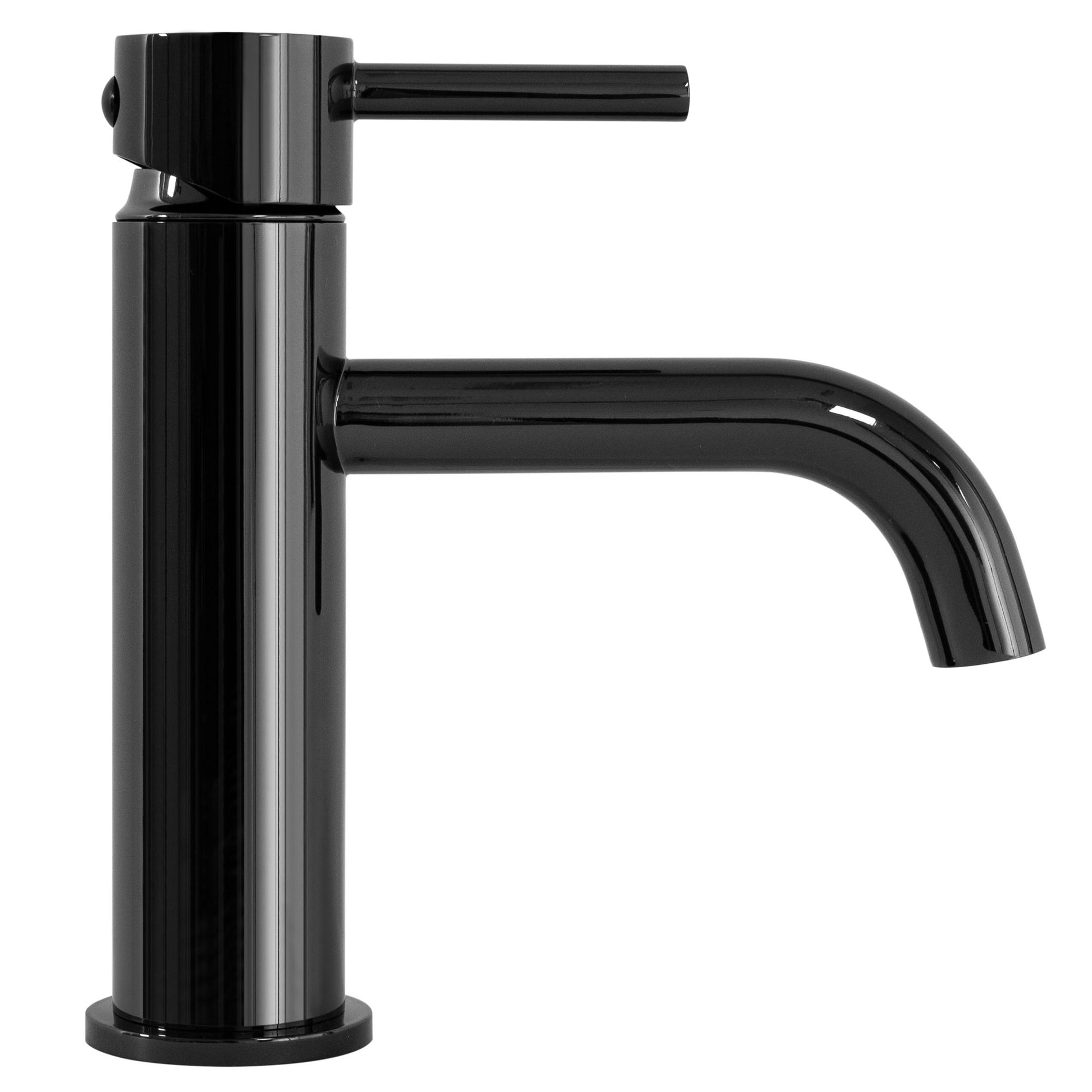 Baterie pentru lavoar Rea Lungo BLACK metallic Low  2