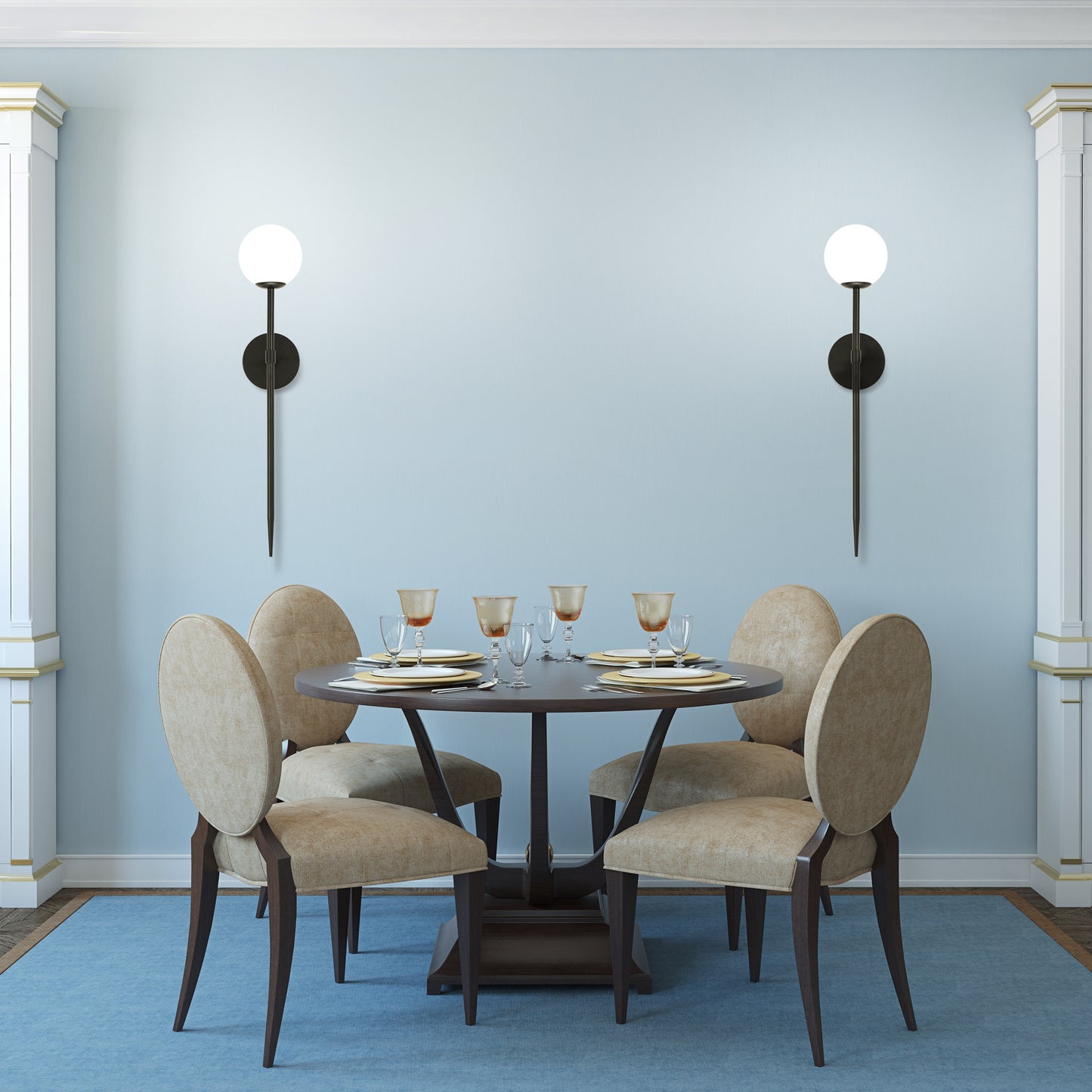 Aplica De Perete Neagra Moderna 52cm APP577-1W  5