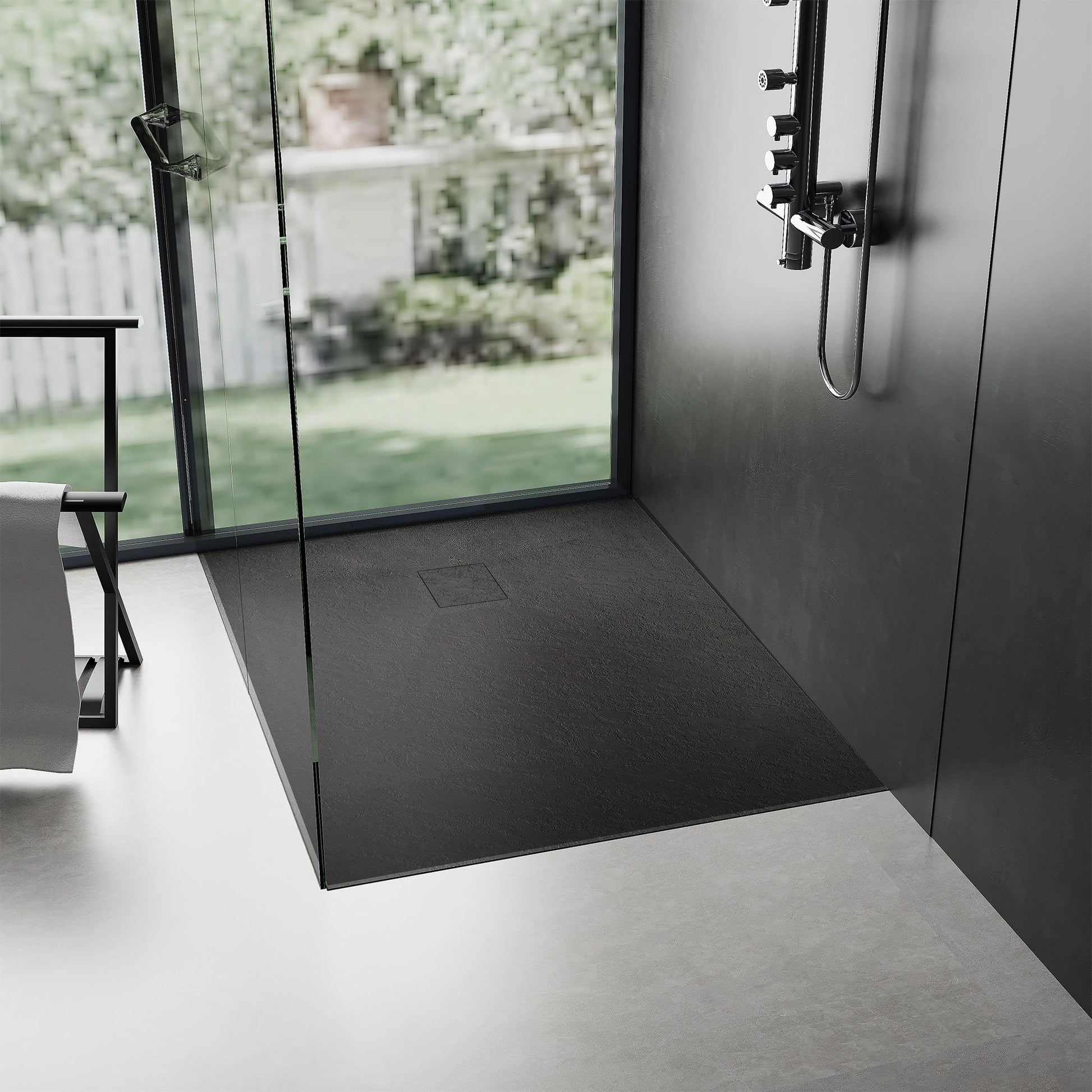 Cada de duș Magnum Black 90x90  3