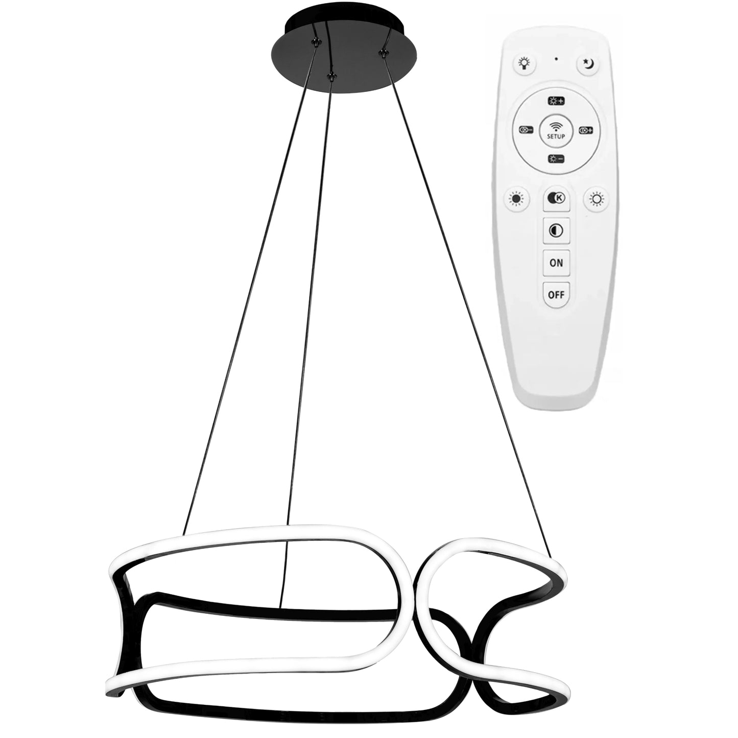 Lampă De Cristal Led App790-cp Trio Black  1