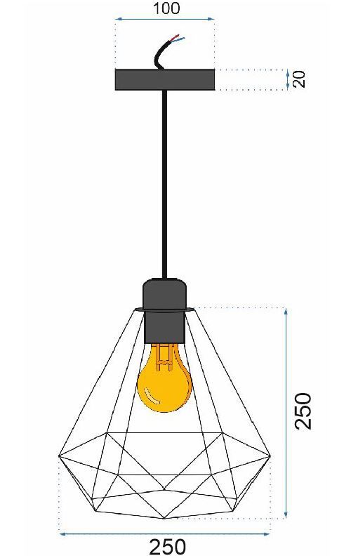 Lampa DE TAVAN SUSPENDABILA IN STIL loft Sfoara APP678-1CP  7