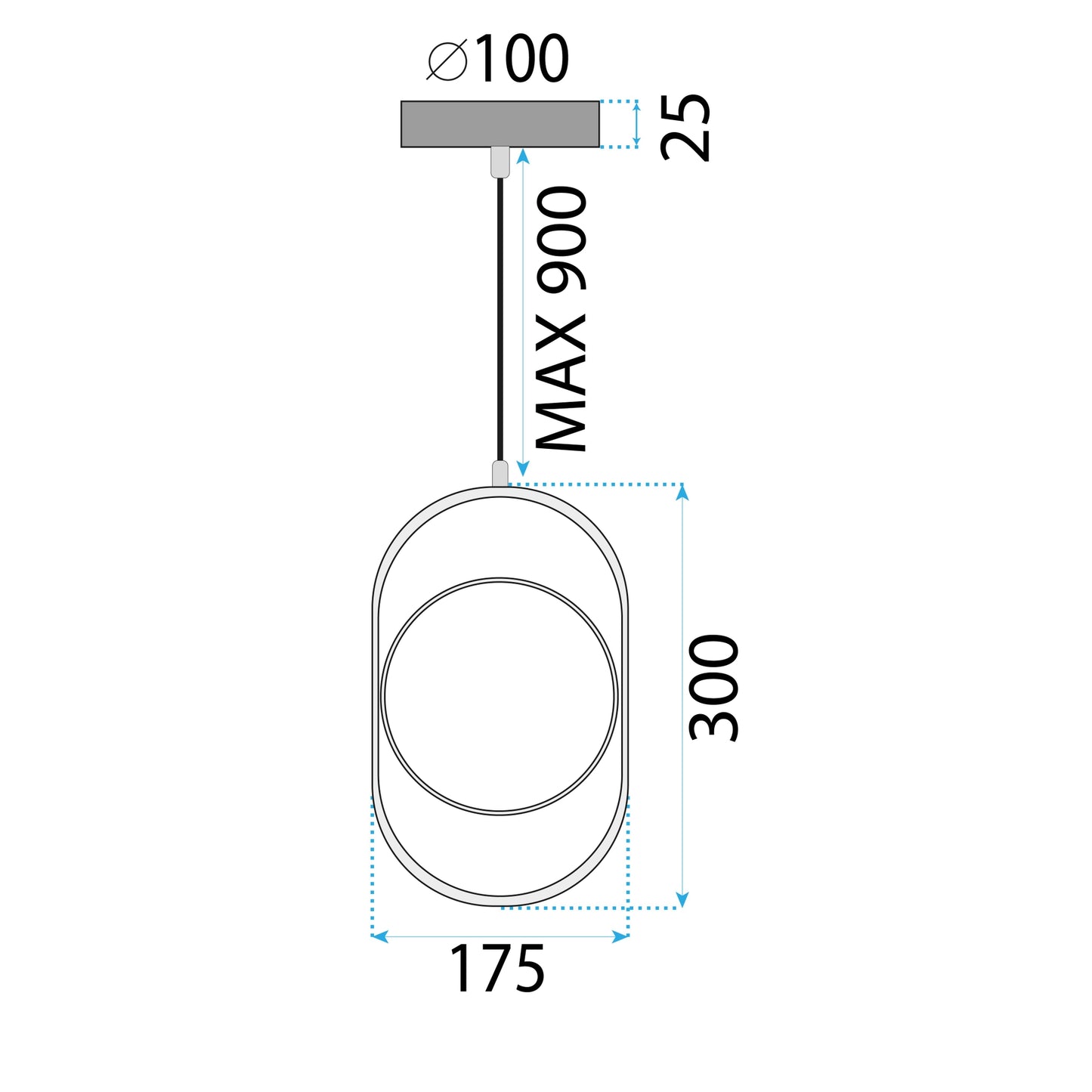Lampa Led App1554-cp Black  10