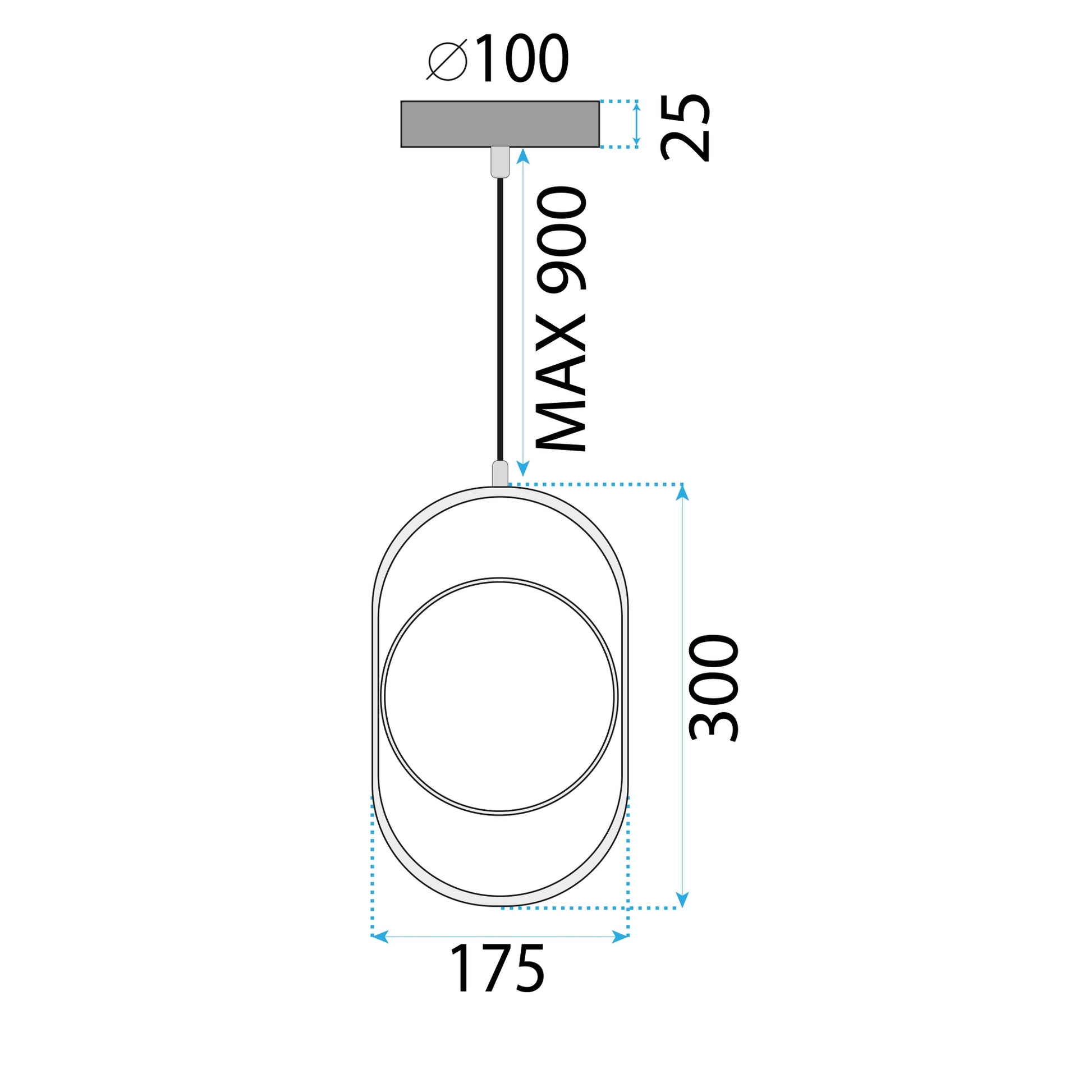 Lampa Led App1554-cp Black  10