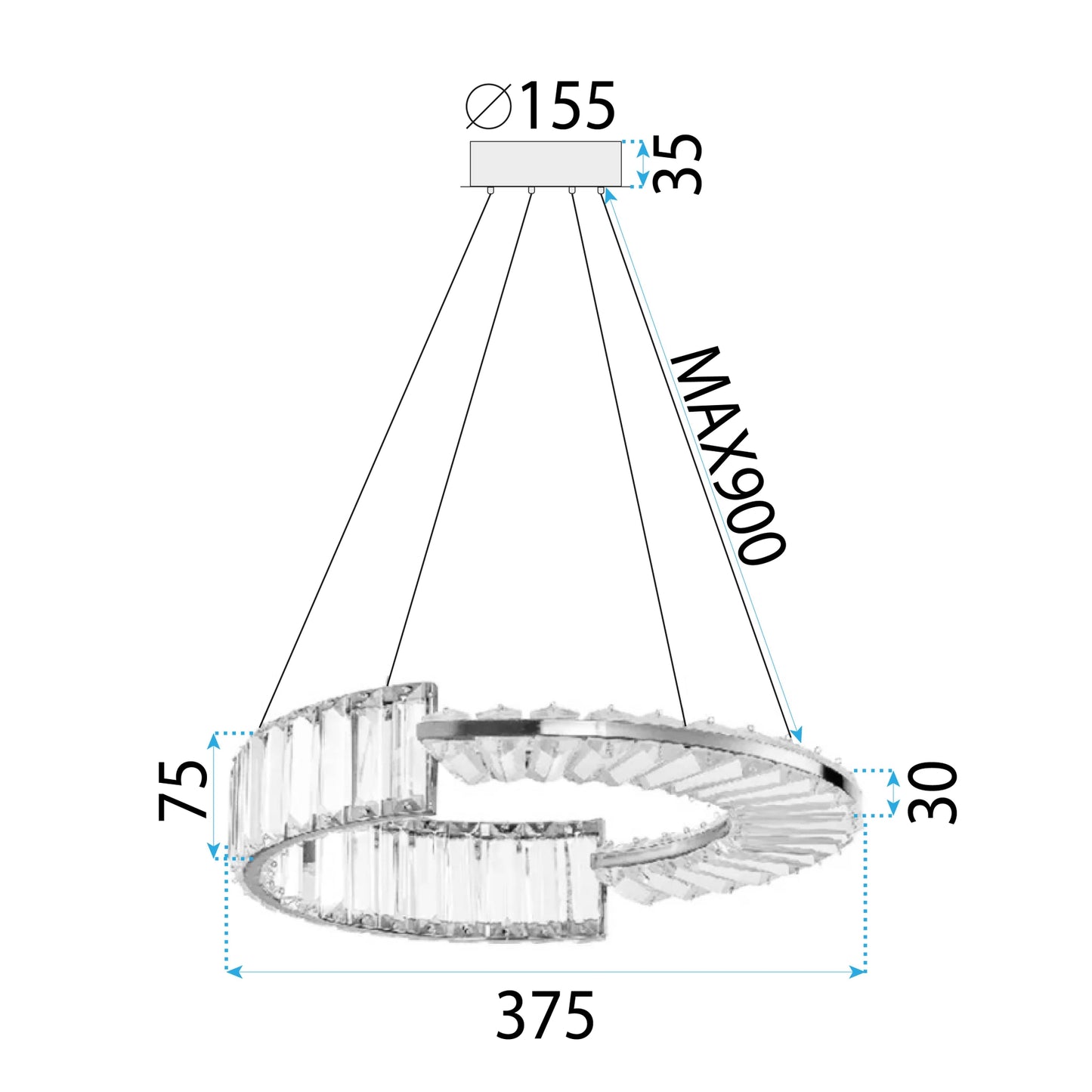Lampa Led App1527-cp40 Chrome  9