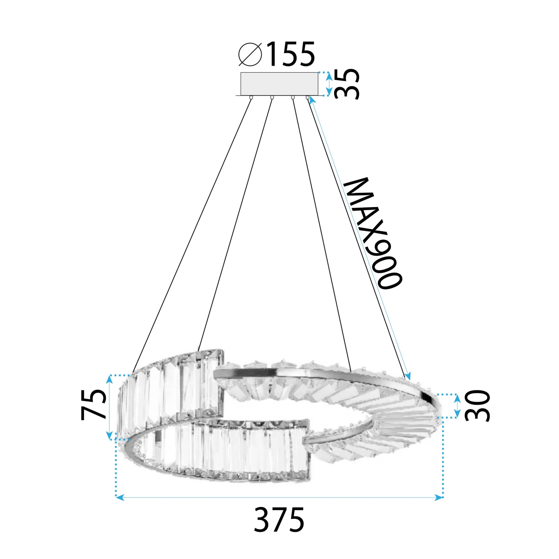 Lampa Led App1527-cp40 Chrome  9