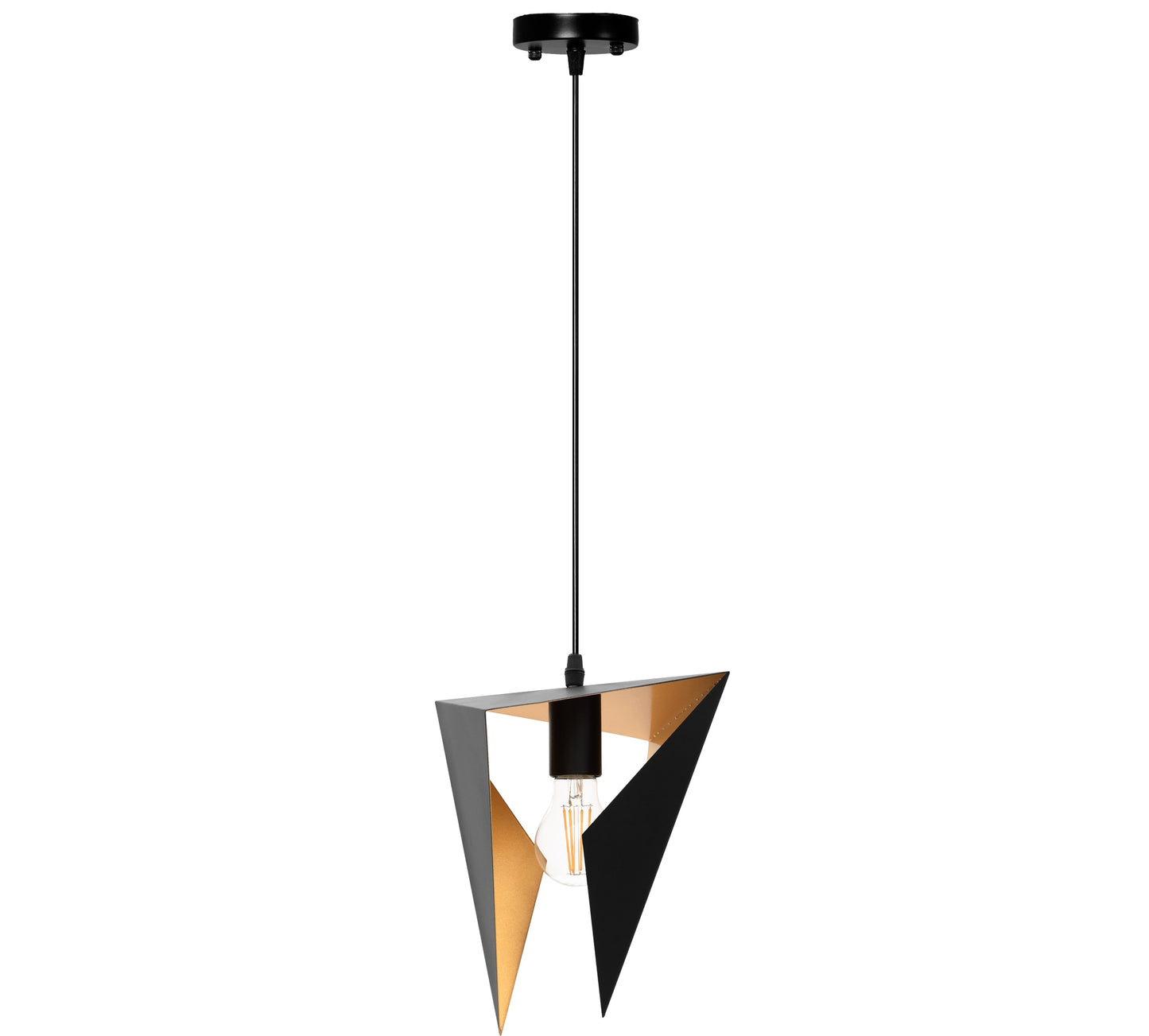 Lampă Geometrică De Plafon Triangulară Neagra APP253-1CP  3