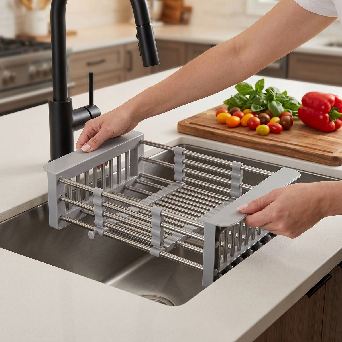 Set Accesorii Pentru Chiuvetă De Bucătărie 3 Piese REA Grey 4