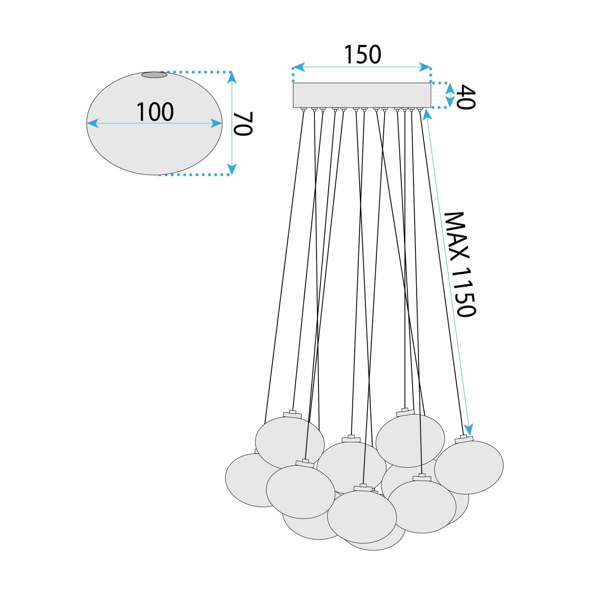 Lampă Suspendată Ms025-13cp Chrome  8