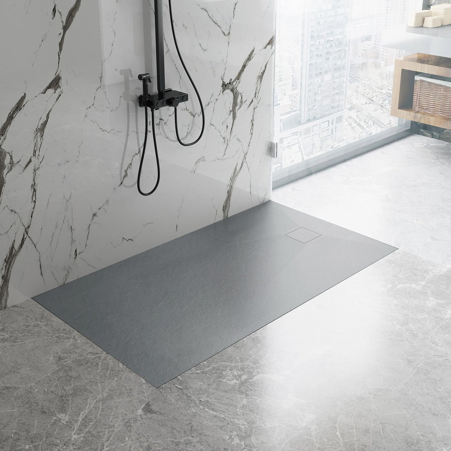 Cada de duș Magnum Grey 120x90  6
