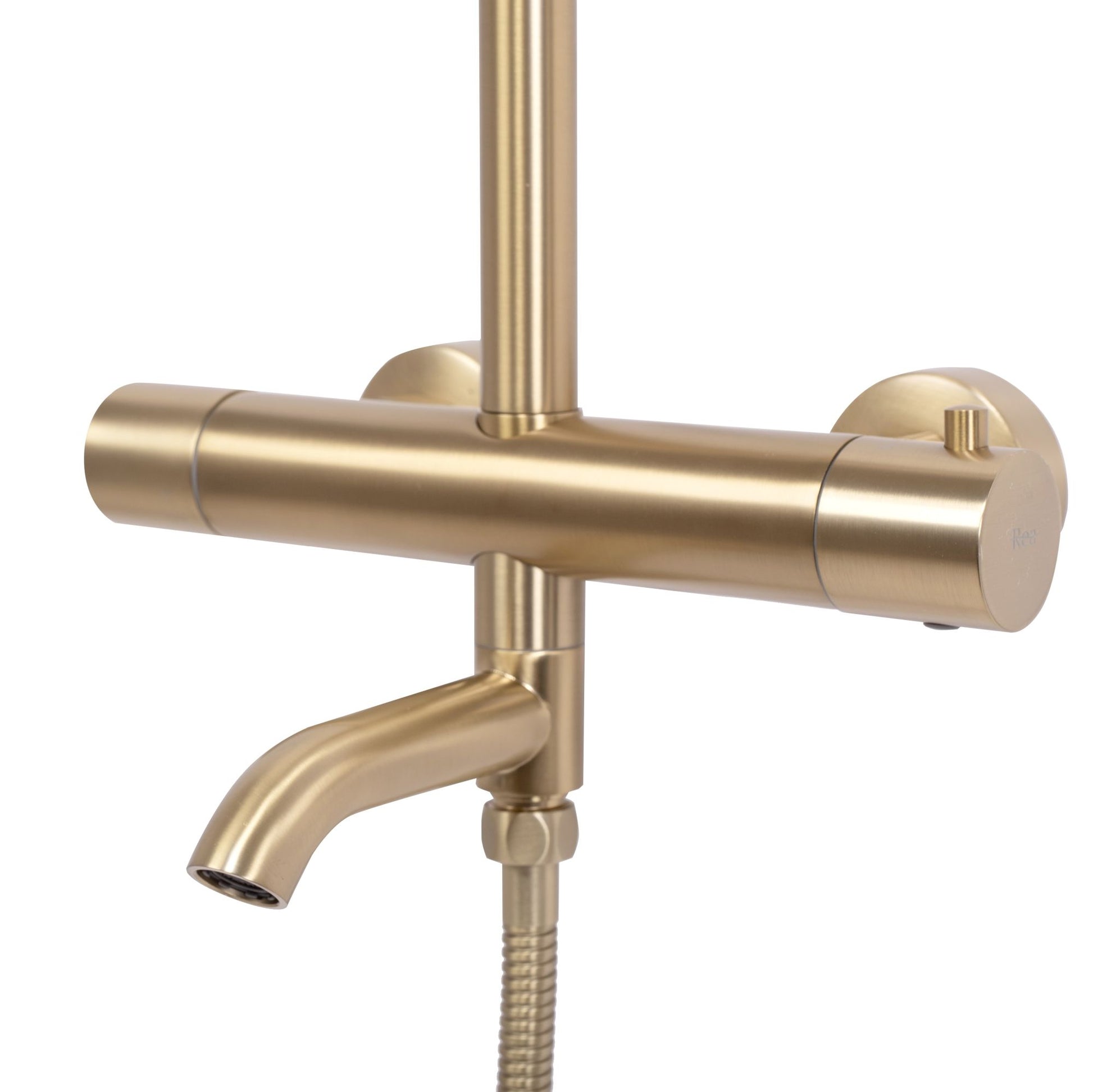 Coloana de dus cu termostat REA Lungo Gold Brush  8