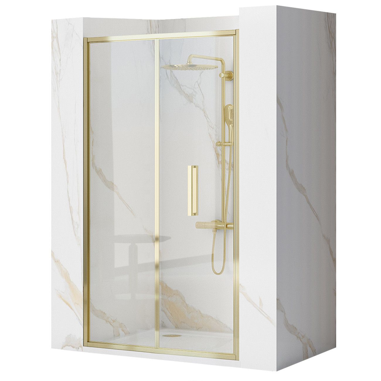 Paravan de dus REA Rapid Fold 100 Gold 1
