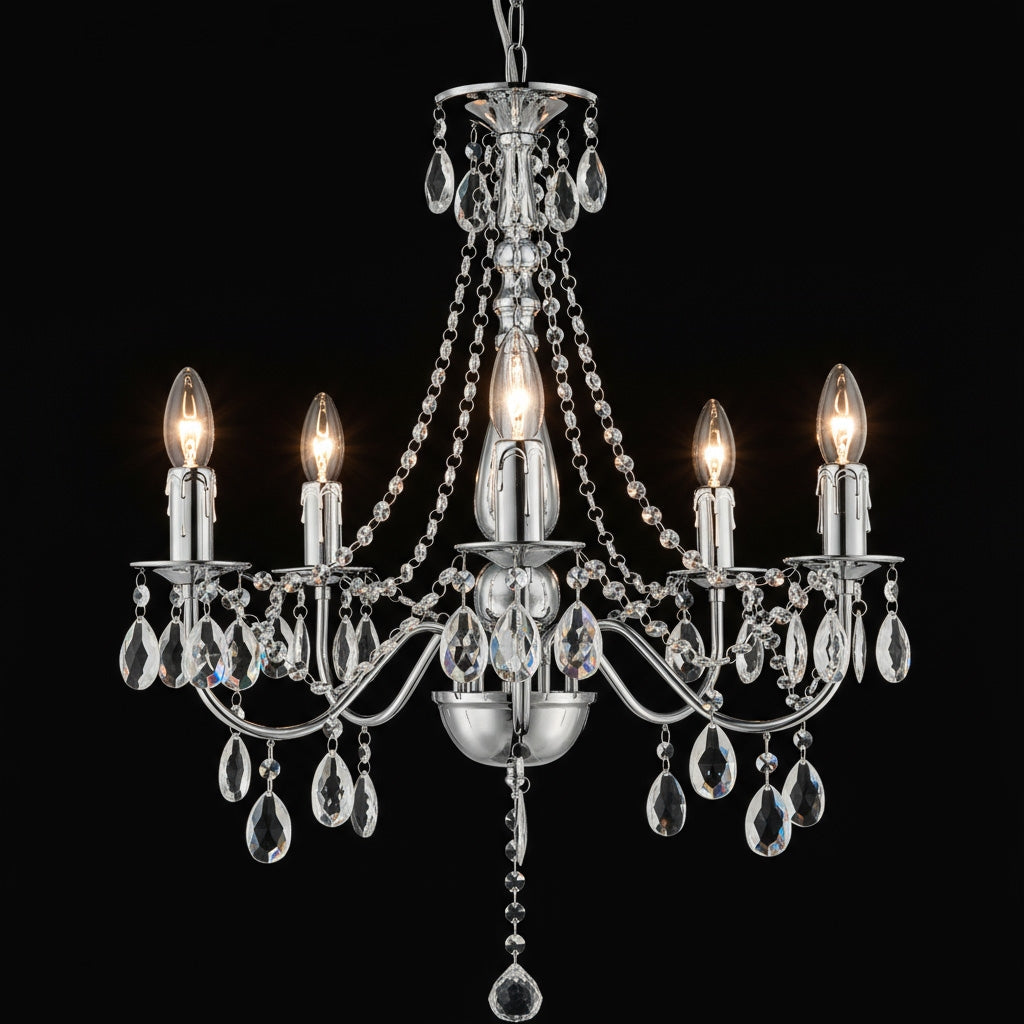 Lampă Suspendată Ebt014-5cp Chrome  2