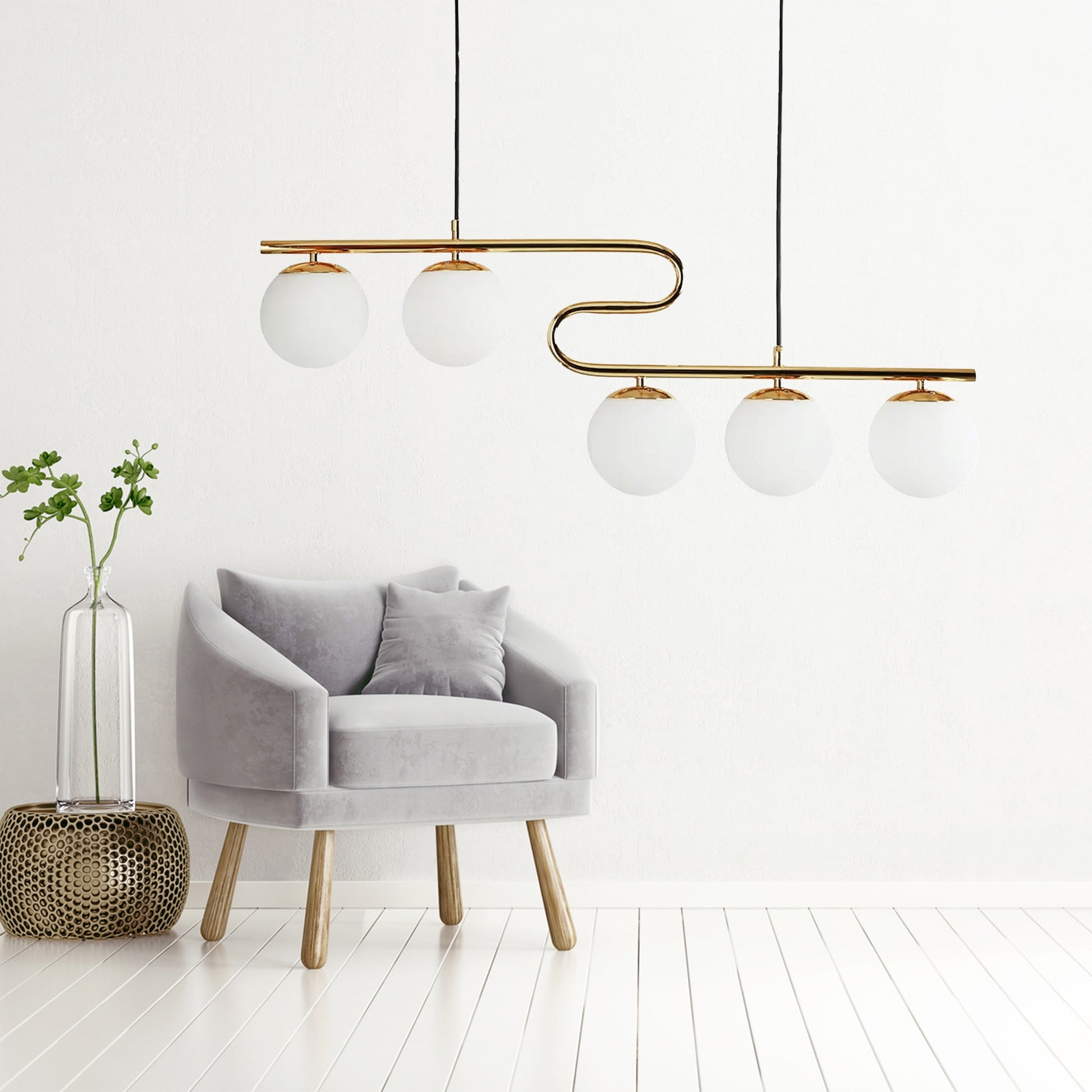 Lampă Suspendată APP1599-5CP Gold  4