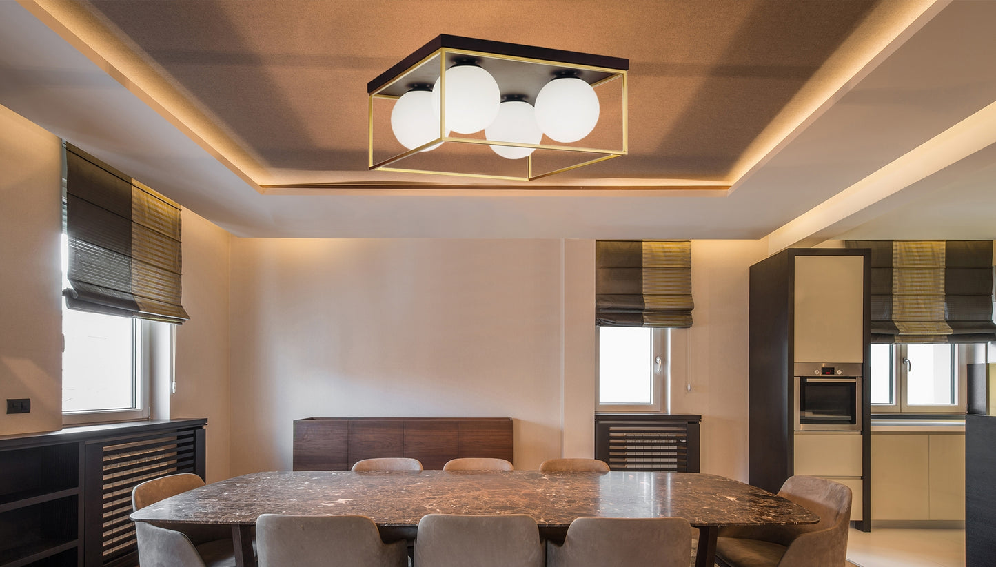 Plafoniera De Tavan Gold White APP1168-4C  6