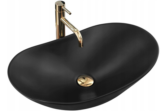 Lavoar pentru blat Rea Royal 60 Black Mat  1