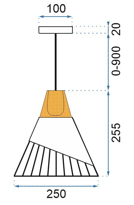 Lampa DE TAVAN SUSPENDABILA stil scandinav Metal APP223-1CP  7