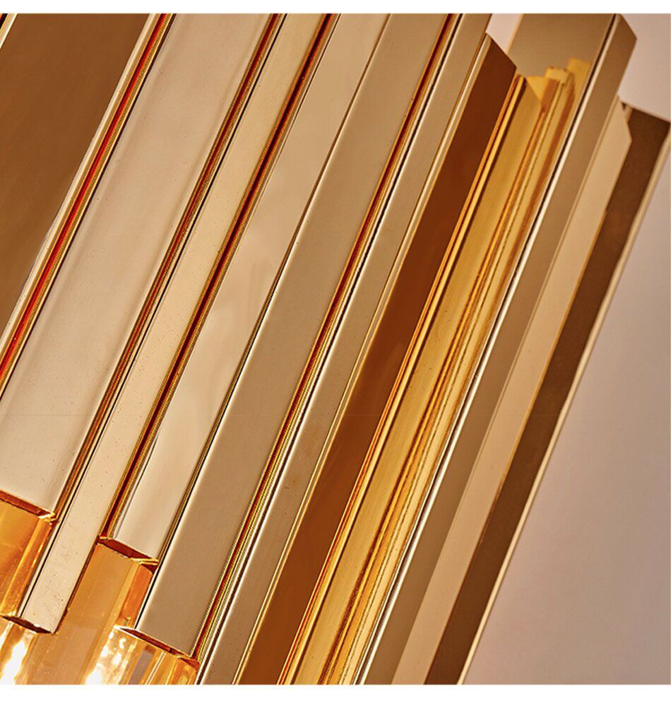 Lampă de cristal de perete aurie 312357  10