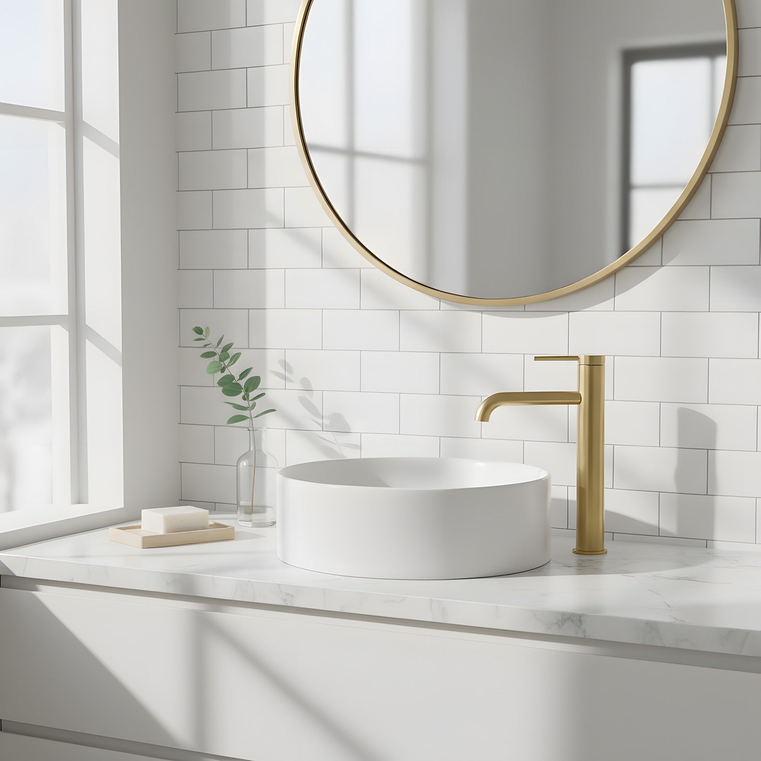 Baterie Pentru Baie Rea Spot Brush Gold High  4