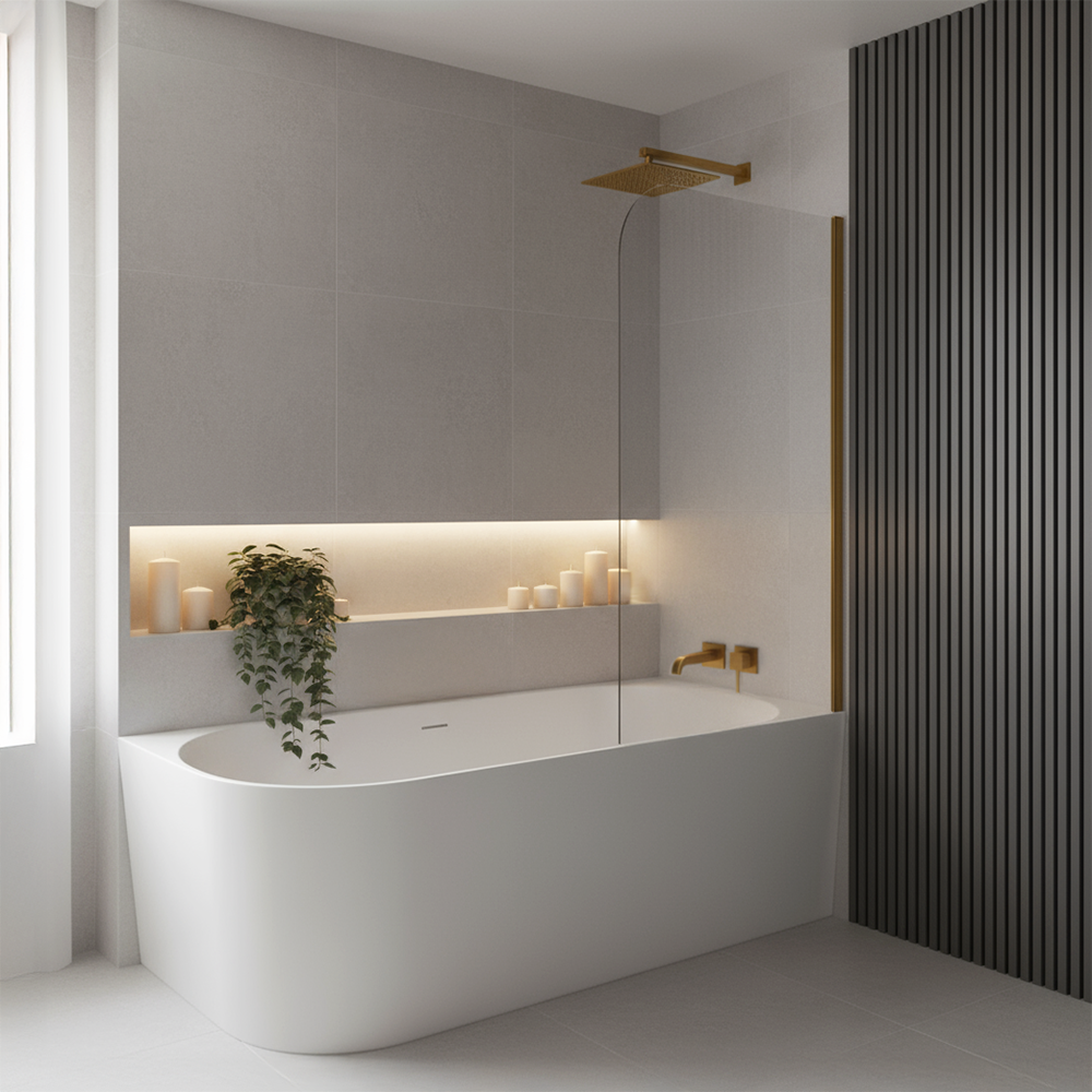 Cadă De Colț Acrilică Bellanto Slim 170 Dreapta  4