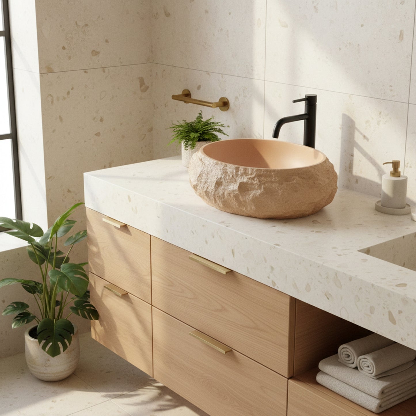 Lavoar pe blat Mika Light  Terracotta  8