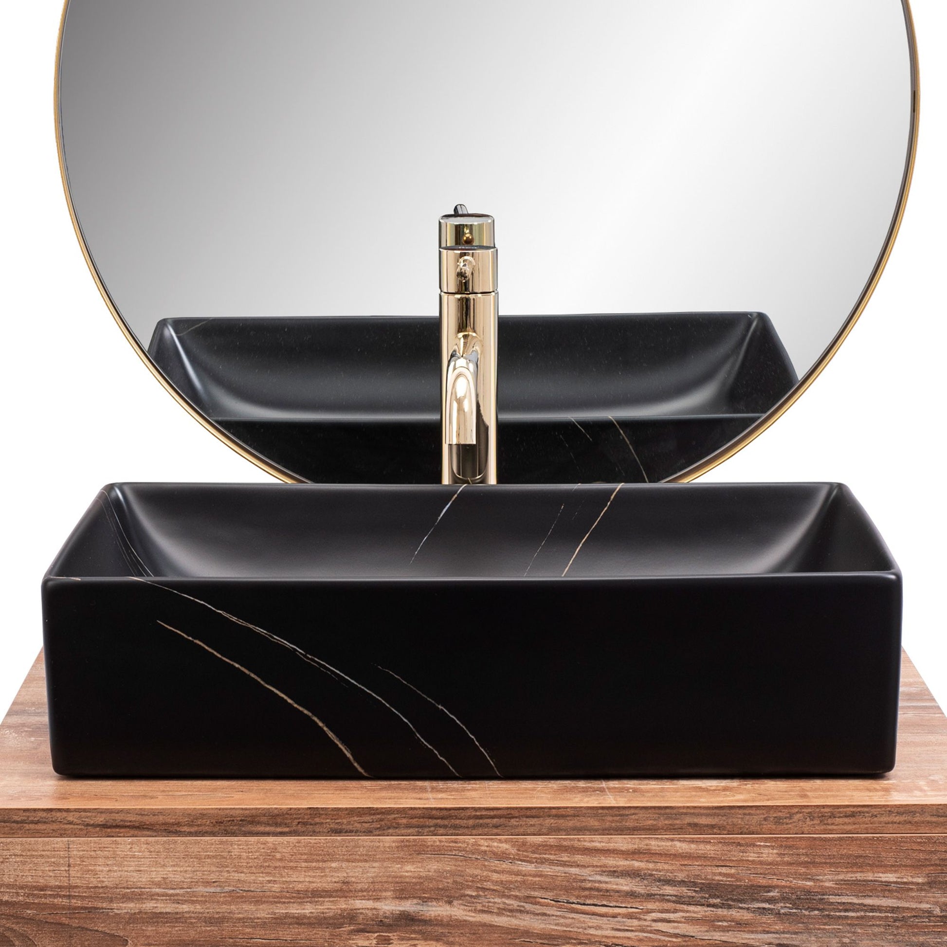 Lavoar pe blat Rea Inga Black Marble Mat 6