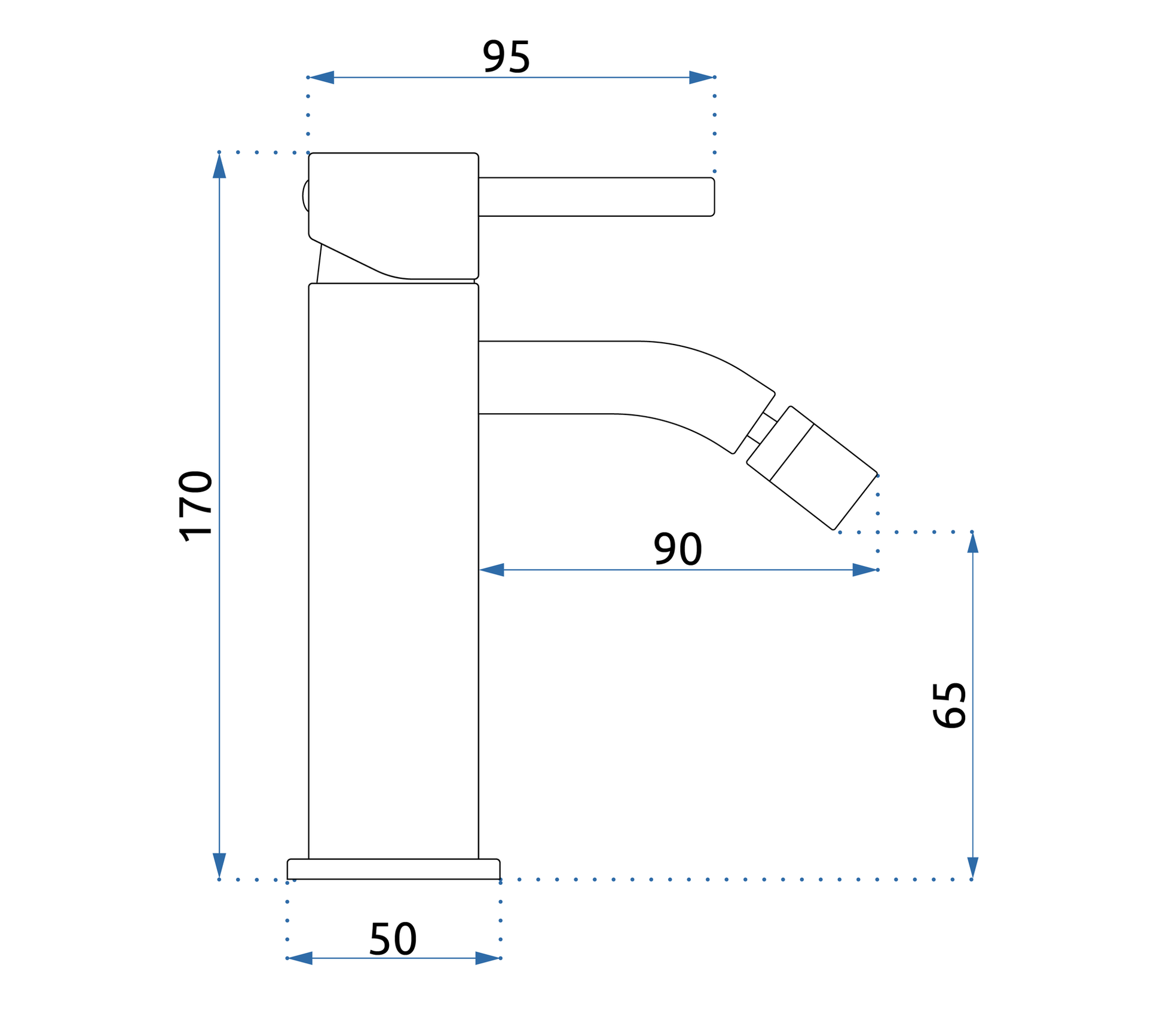 Robinet pentru bideu Rea Lungo Copper  5