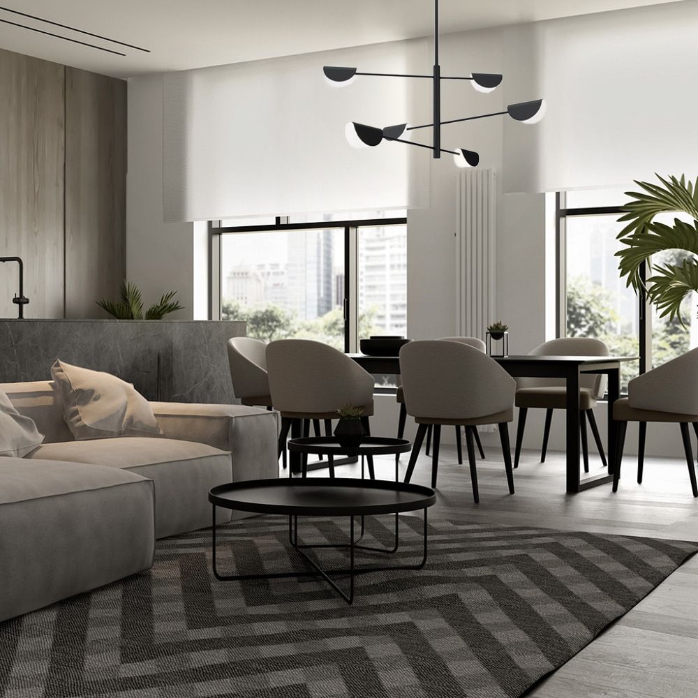 Lampă de tavan APP1261-6CP BLACK  2