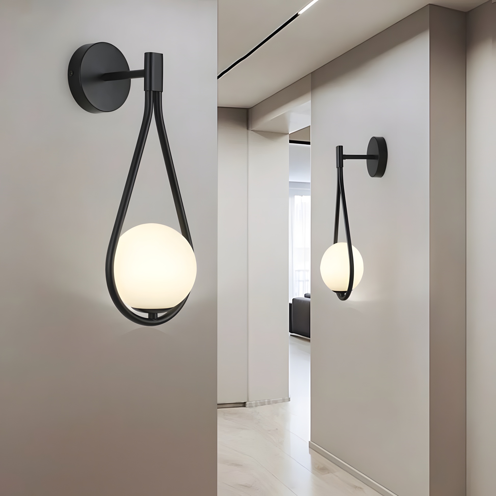 Lampa De Perete G093-1w Black White  2