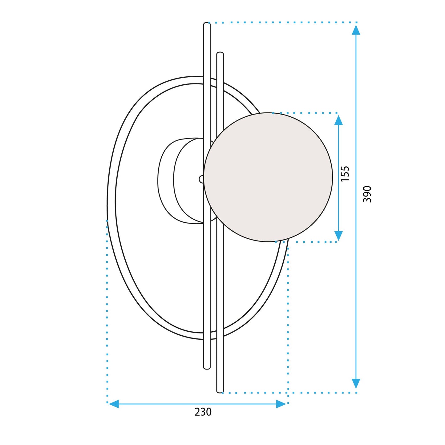 Lampa de perete APP1436-W GOLD  8