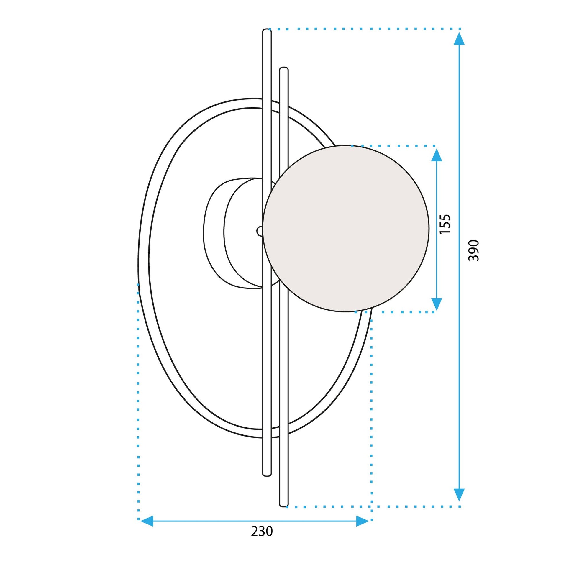 Lampa de perete APP1436-W GOLD  8