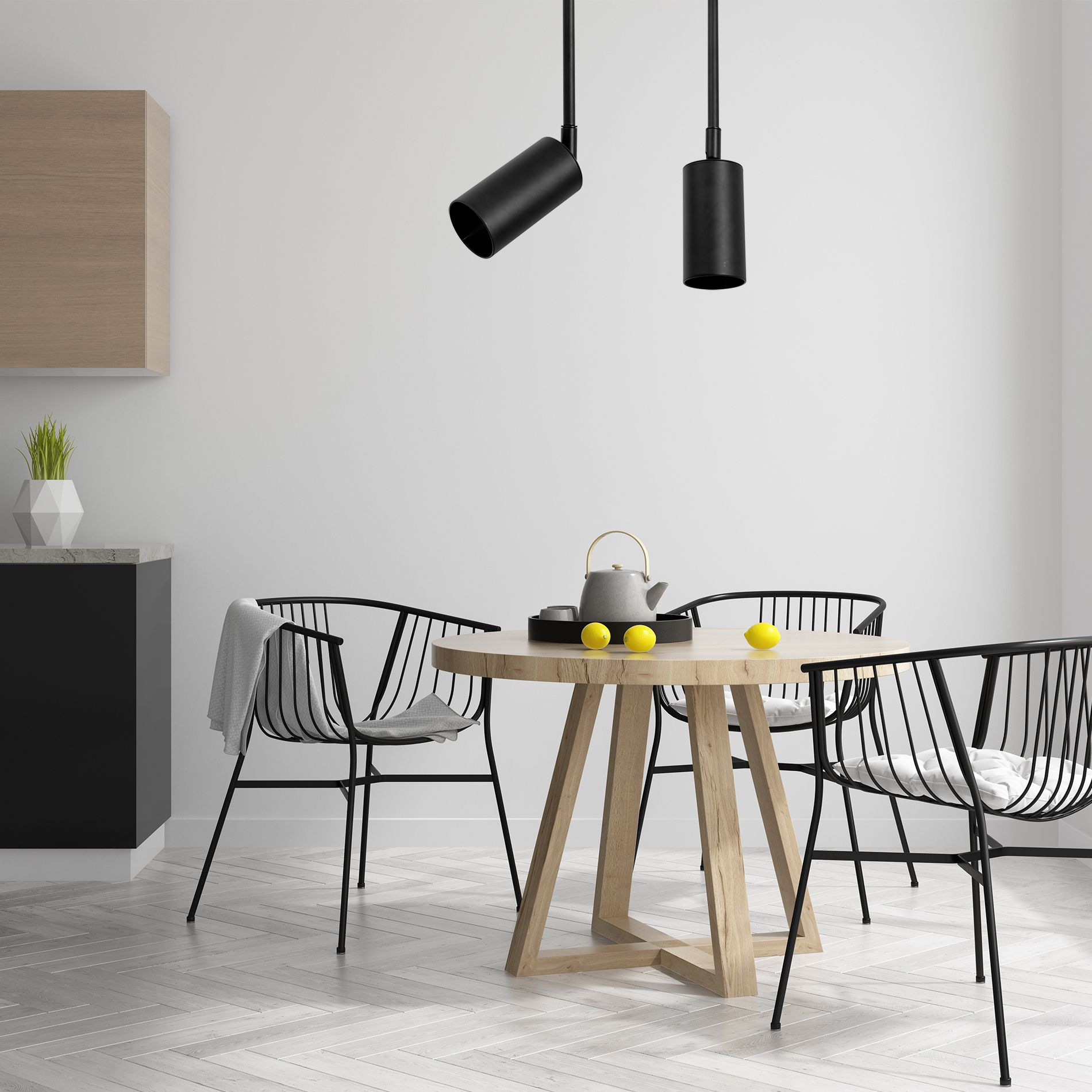 LAMPĂ DE PLAFON NEAGRA APP609-1C  8