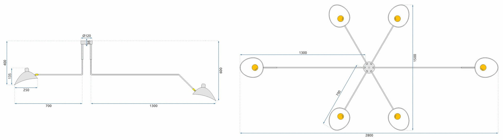 Lampa APP570-6C  7