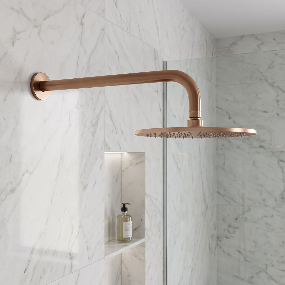 Braț Duș Rotund REA JS-9021 40cm Brush Copper 6