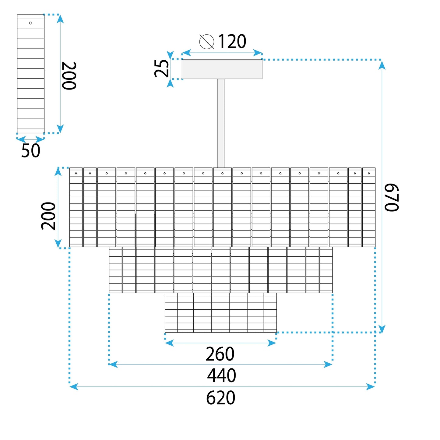 Lustră Suspendată De Tavan APP1678-8CP Gri  13