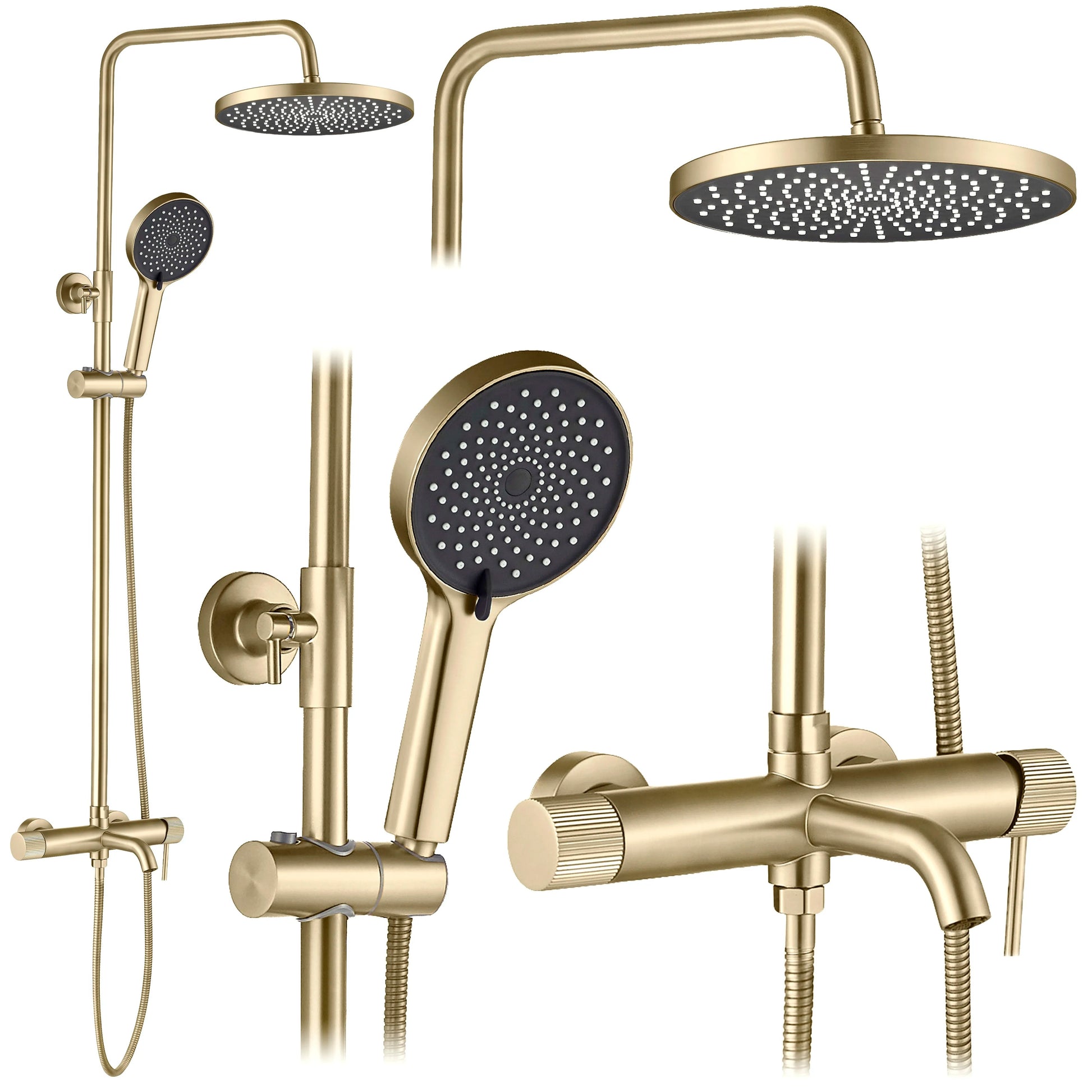 Set dus Rea Lungo Stripe Brush Gold  1