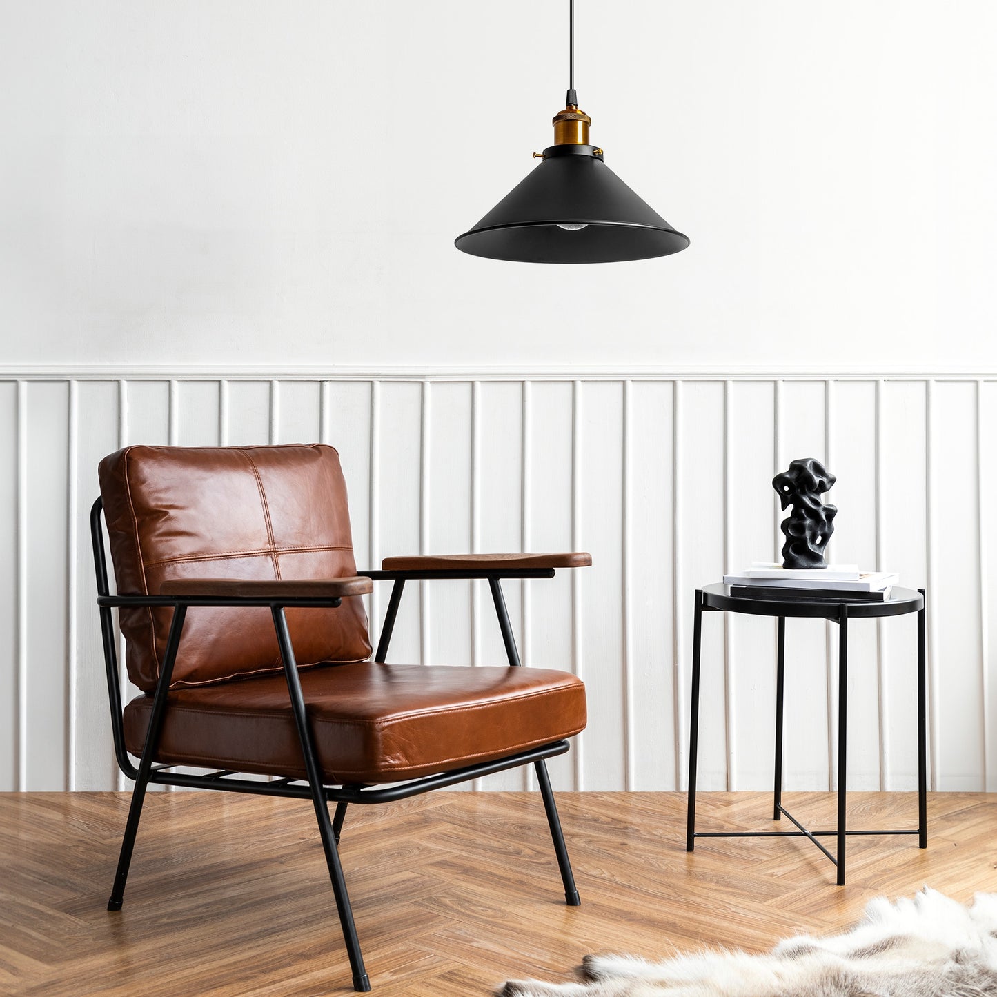 LAMPA DE TAVAN SUSPENDABILA PORTO BLACK  4