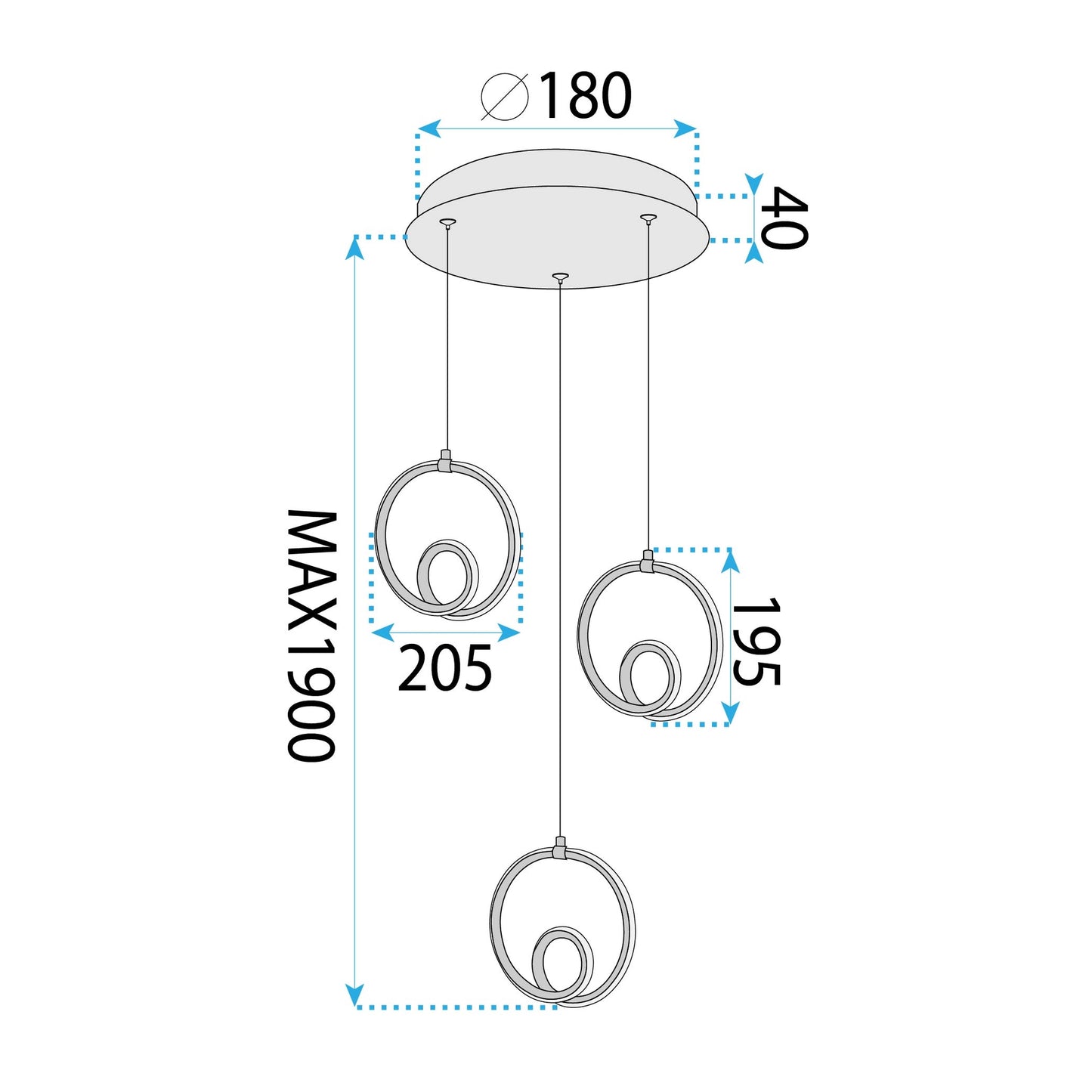 Lampa Led Lhj095-3cp Gold  7