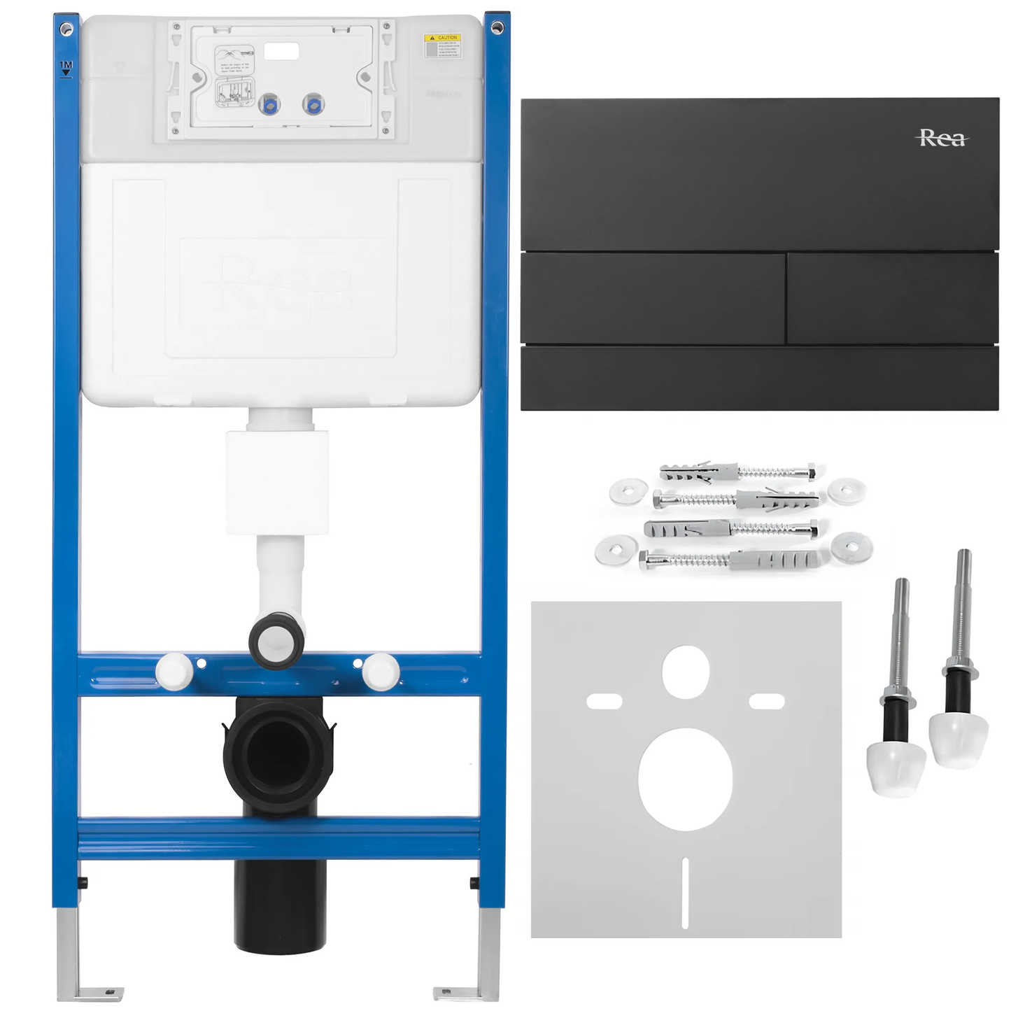 Cadru Wc Încastrat K011a-q Rea Cu Buton T Black  1