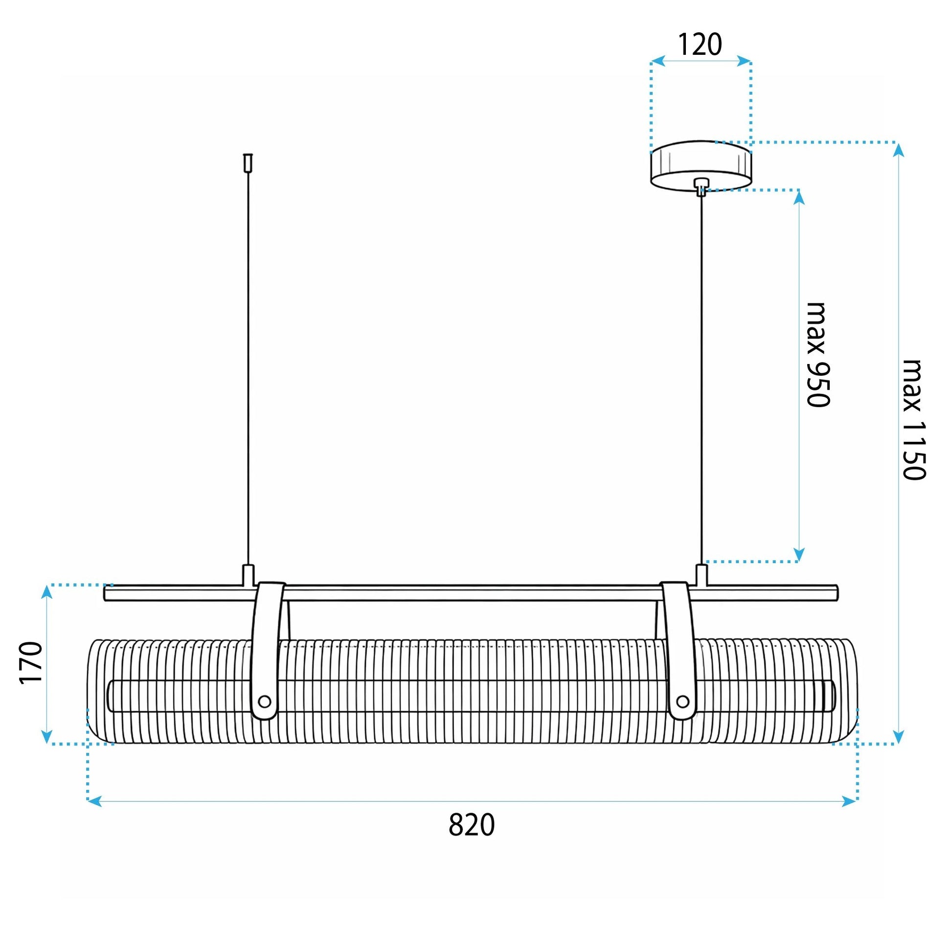 lampă suspendată LED APP1796-CP Brush Gold  10