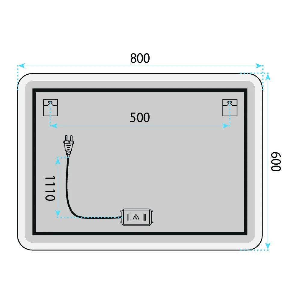 Oglindă LED 80x60cm TOP-3  10