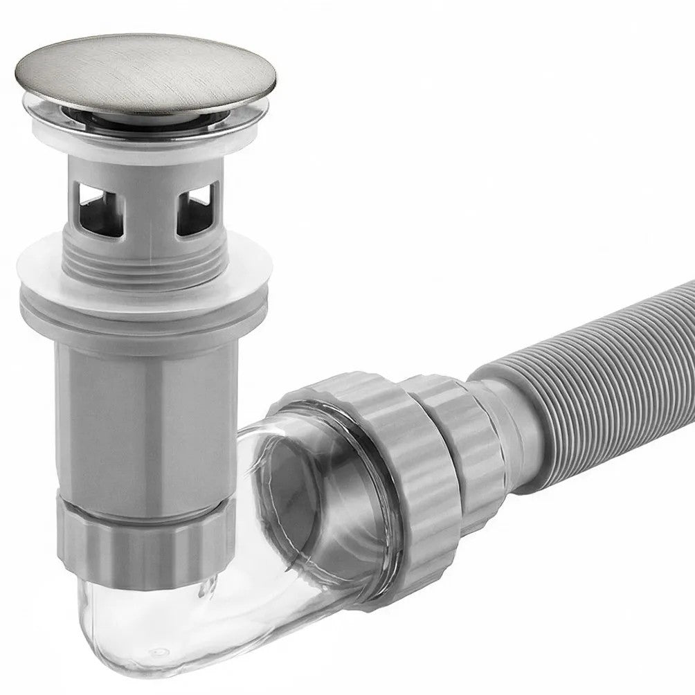Sifon pentru lavoar REA Flow Brush Nickel  10