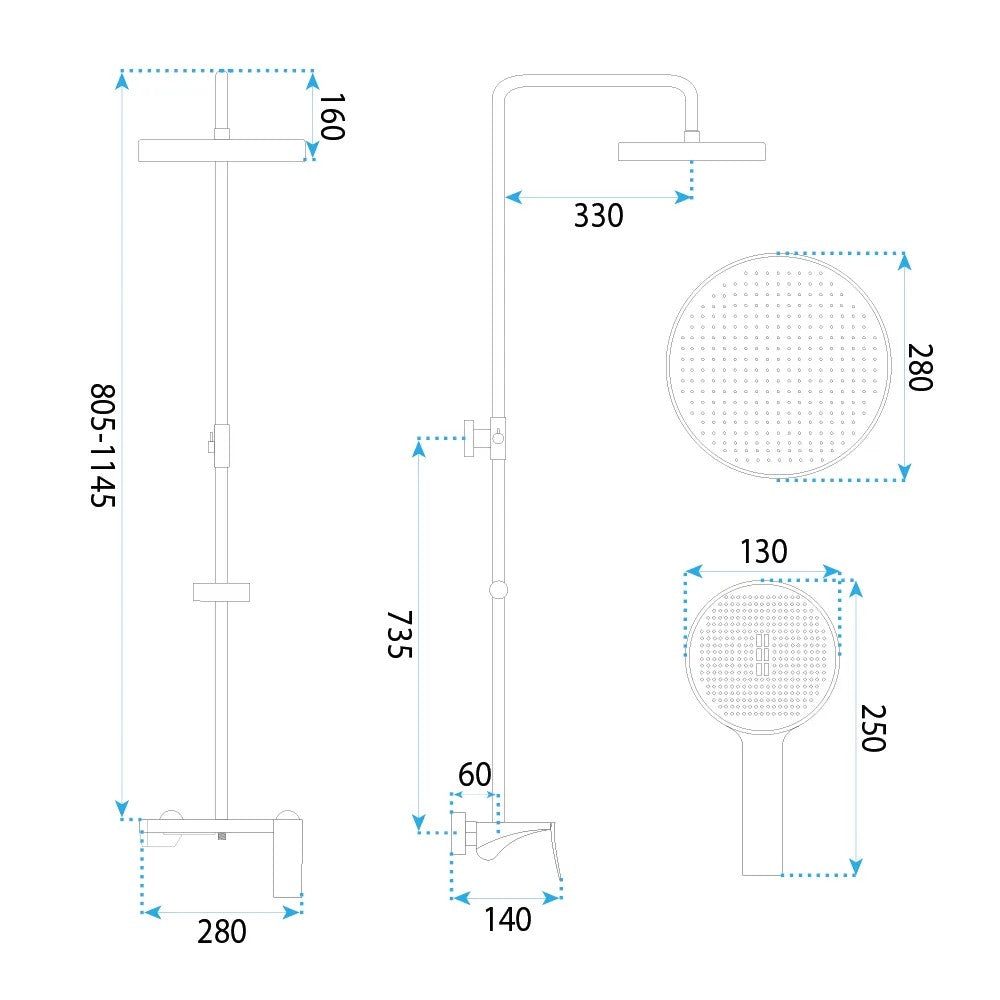 Set dus Rea Vision Chrome  10