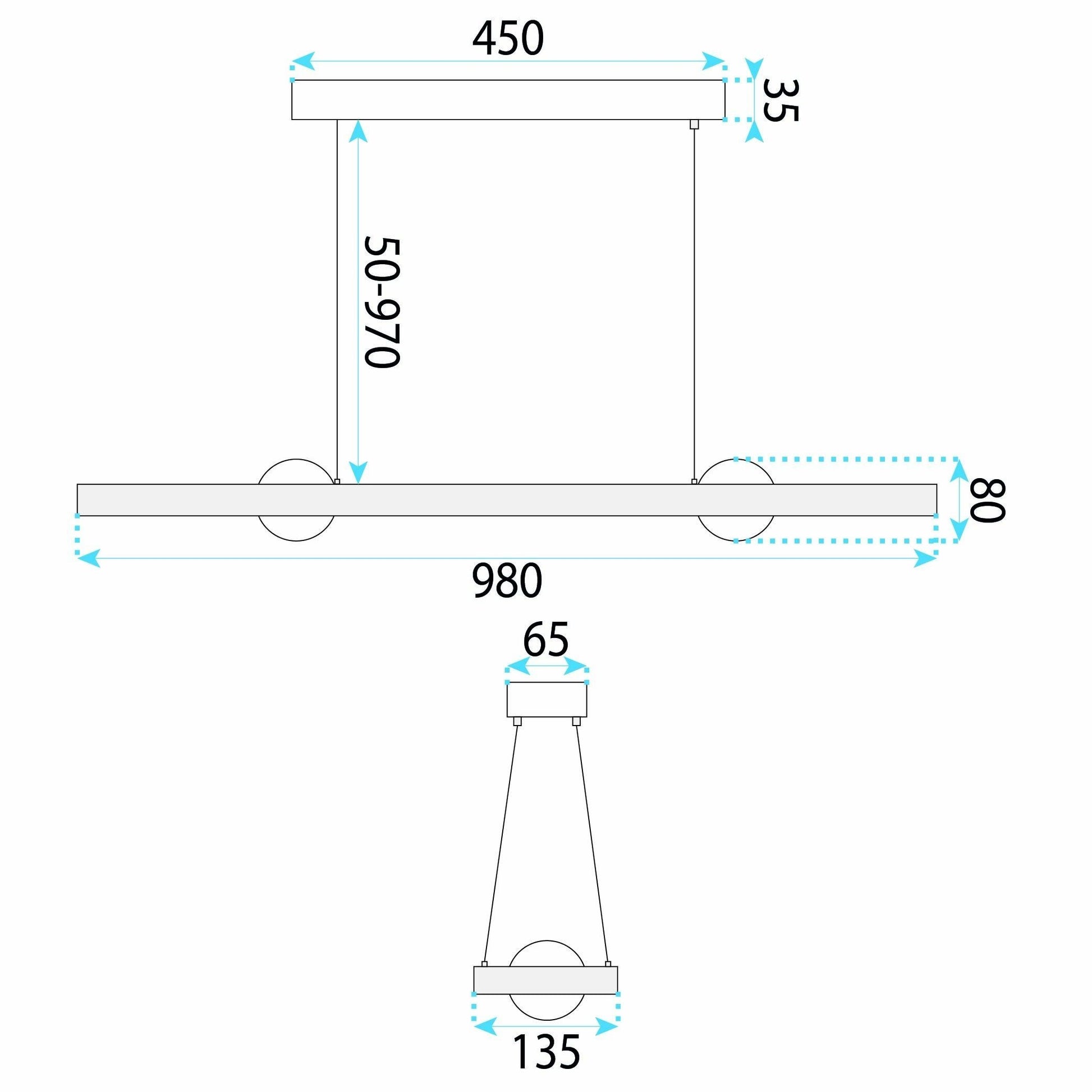 LAMPĂ SUSPENDATĂ DE TAVAN LED G159-CP GOLD  10