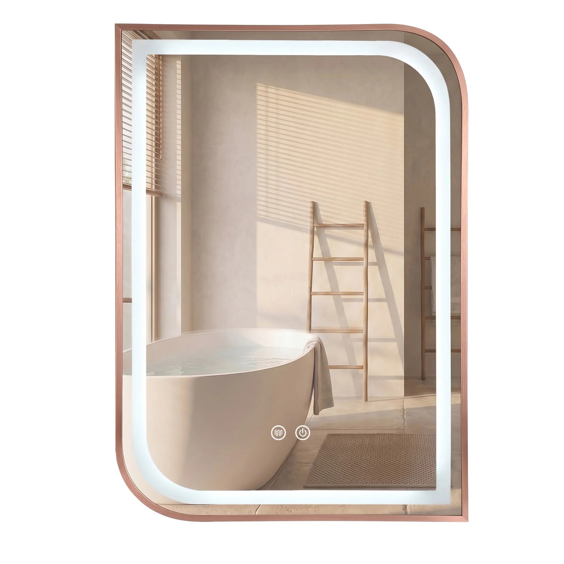 Oglindă LED ZONE 70x50 BRUSH  ROSE GOLD  10